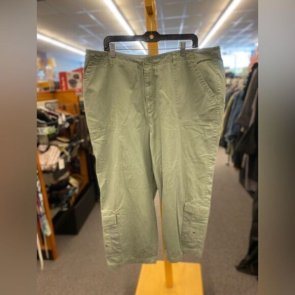 Jacks Cafe Sz. 20 Green Cargo Pants - Picture 1 of 4